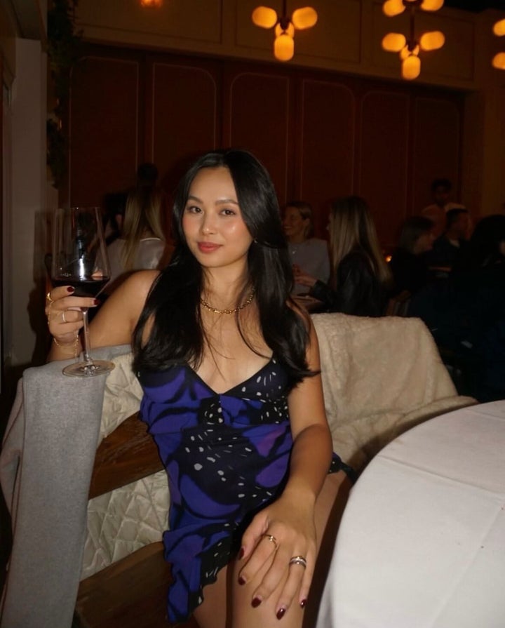 The author at dinner in New York City.