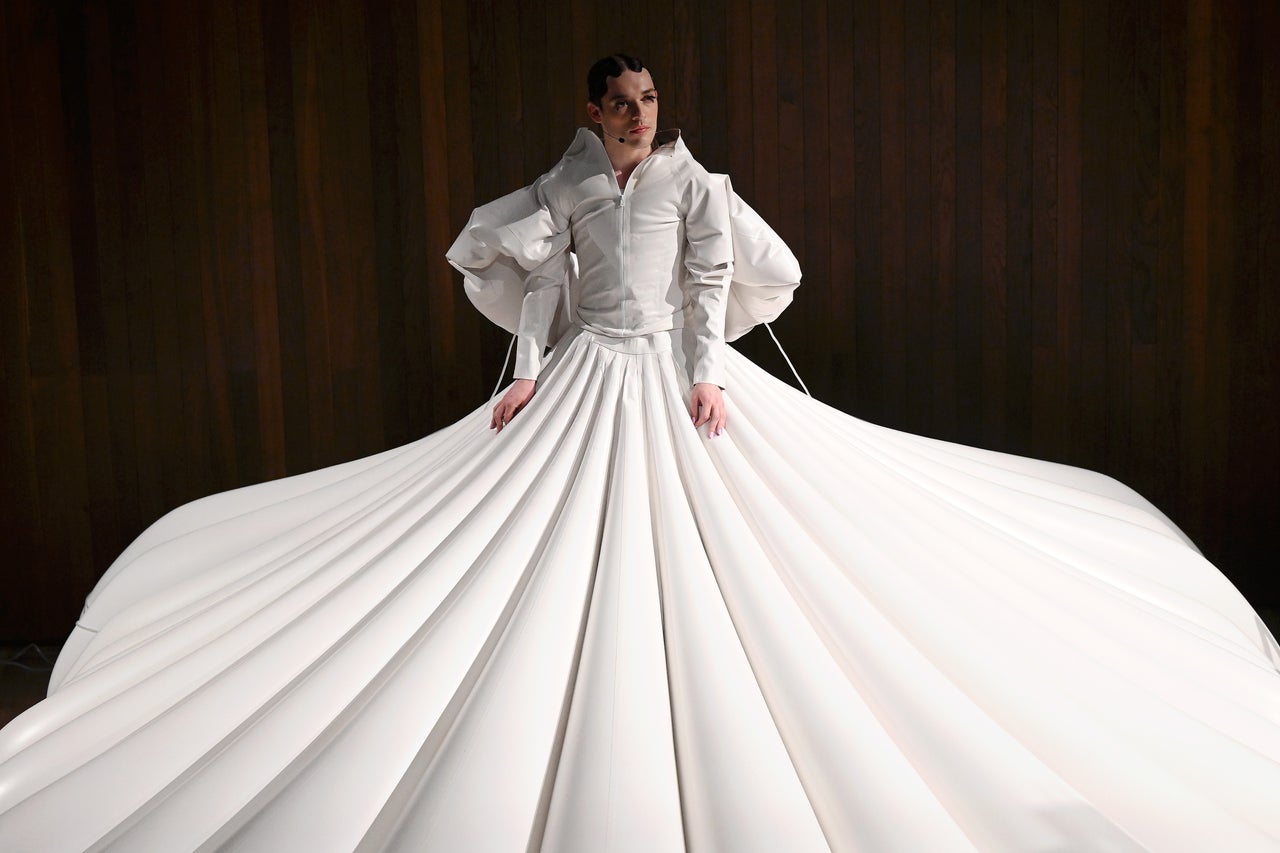 Nemo pictured during a special performance at London Fashion Week in June 2024