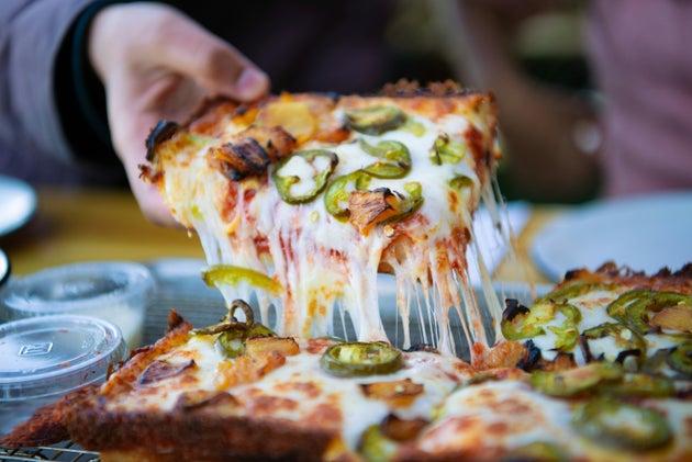 Sliced pizza