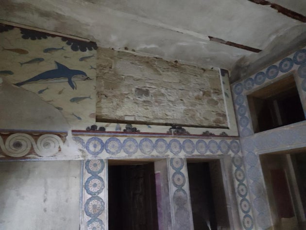 Κνωσσός, τοιχογραφία των Δελφινιών.