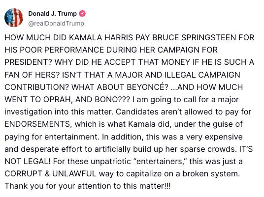 Donald Trump on Truth Social