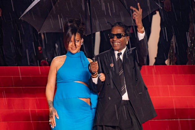 Rihanna και A$AP Rocky στην πρεμιέρα της ταινίας «Highest 2 Lowest» στο Φεστιβάλ Καννών, 19 Μαΐου 2025. (Photo by Joel C Ryan/Invision/AP)
