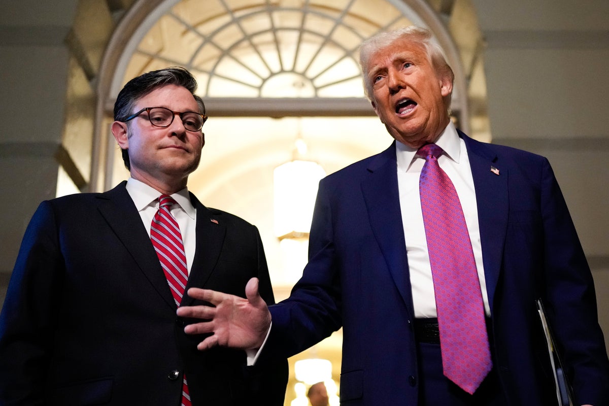Speaker of the House Mike Johnson and President Donald Trump