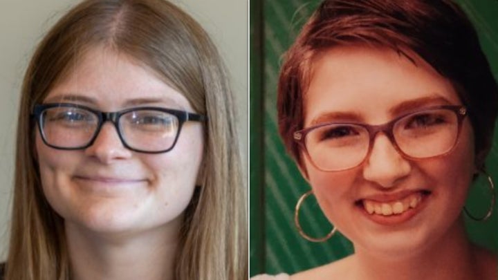 Kelsie Martin (left) and Hallie Helms were found dead from gunshot wounds in a campus residence hall at the University of Wisconsin-Platteville on Monday.