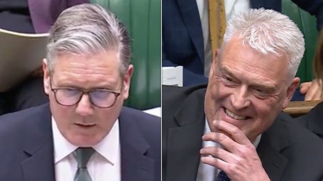 Keir Starmer and Lee Anderson in the Commons for PMQs
