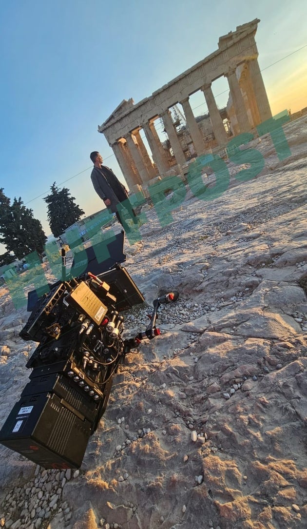 Ο Άνθιμος Ανανιάδης στον Ιερό Βράχο της Ακρόπολης.