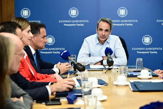 Επίσκεψη του Πρωθυπουργού Κυριάκου Μητσοτάκη στο υπουργείο Υγείας, Τετάρτη 21 Μαΐου 2025. (ΜΙΧΑΛΗΣ ΚΑΡΑΓΙΑΝΝΗΣ/EUROKINISSI)