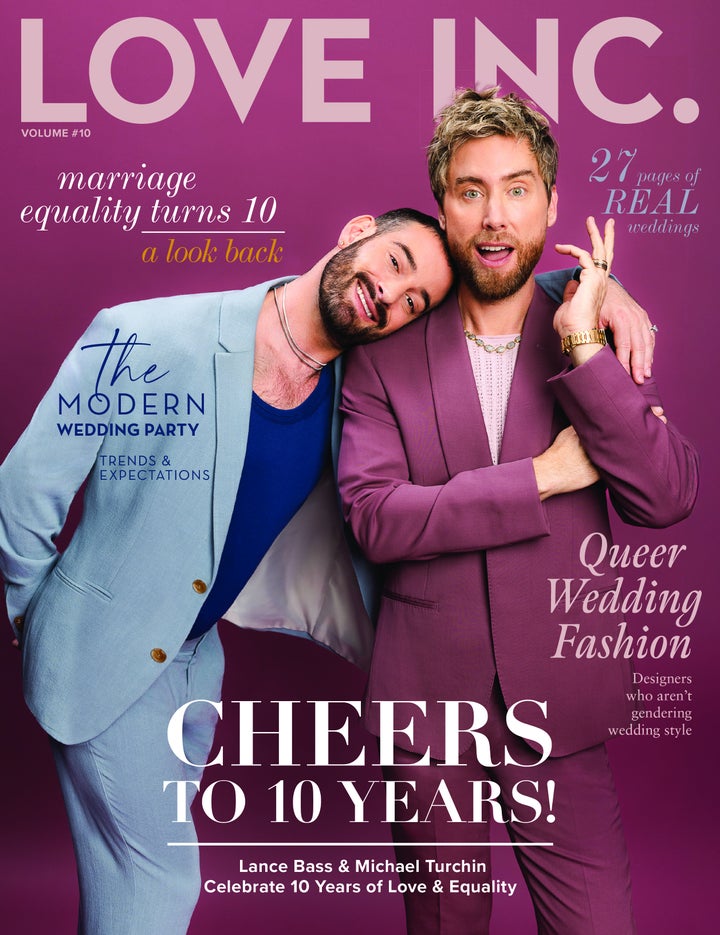 Michael Turchin and Lance Bass grace the cover of Love Inc.'s new issue, released in advance of LGBTQ+ Pride Month in June.