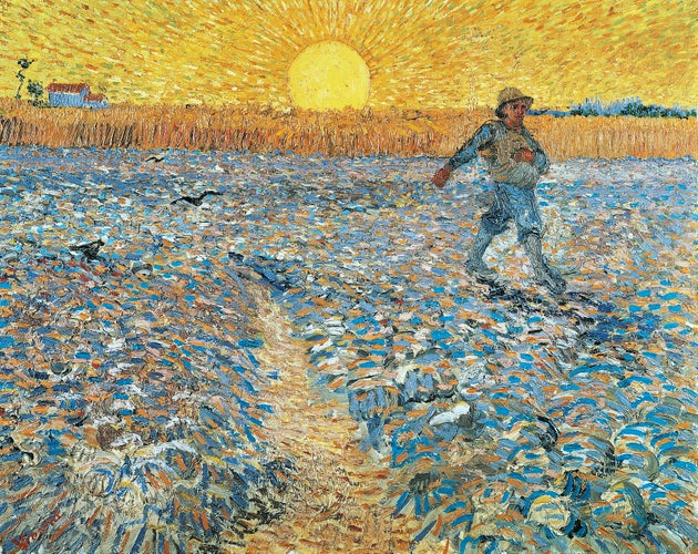 «The Sower at Sunset, Βίνσεντ Βαν Γκογκ, 1888.