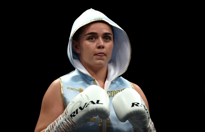 Georgia O'Connor gathered herself before a bout at London's O2 Arena in October 2022.