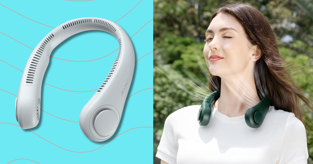 This Portable Neck Fan Is A 'Game Changer' For Beating the Summer Heat — And It's On Sale