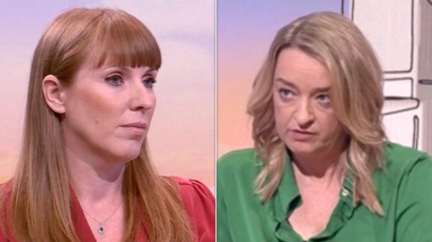 Angela Rayner and Laura Kuenssberg
