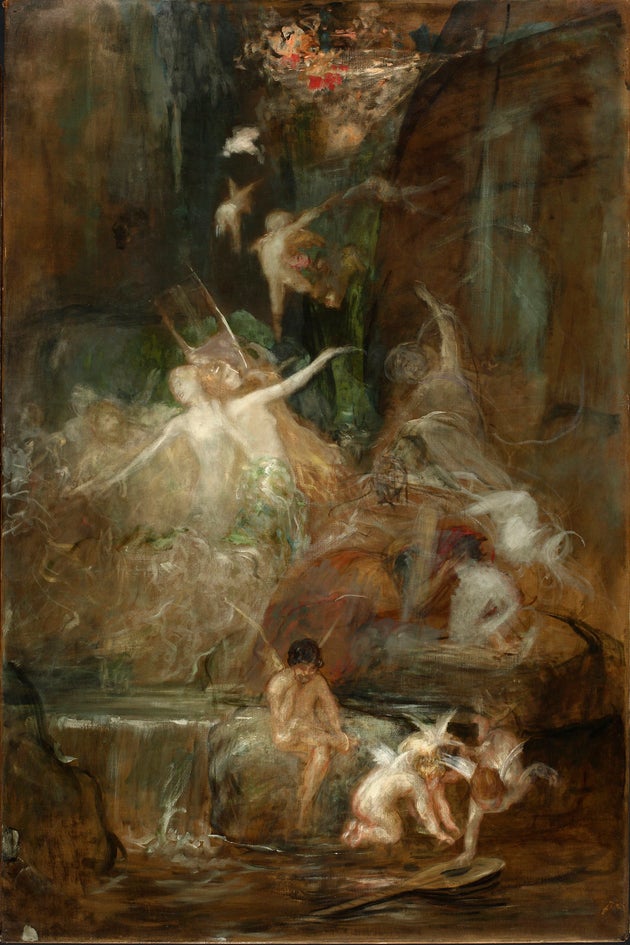 Νικόλαος Γύζης, Ο ποιητής στην πηγή (Η έμπνευση του ποιητή), περ. 1875-1880