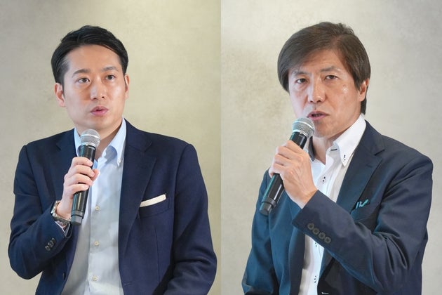 松田馨さん（左）と江守正多さん（右）