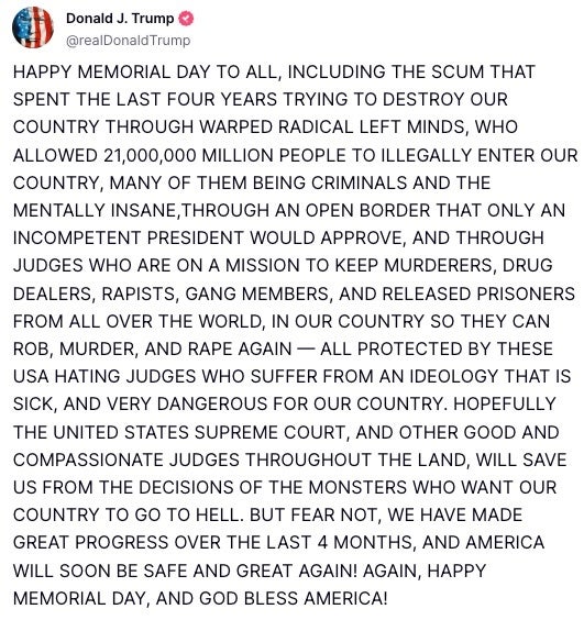 Donald Trump on Truth Social