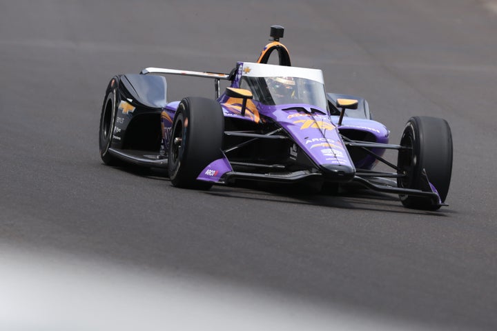 決勝に向けてインディアナポリス・モーター・スピードウェイで練習するデイリー選手（2025年5月19日）