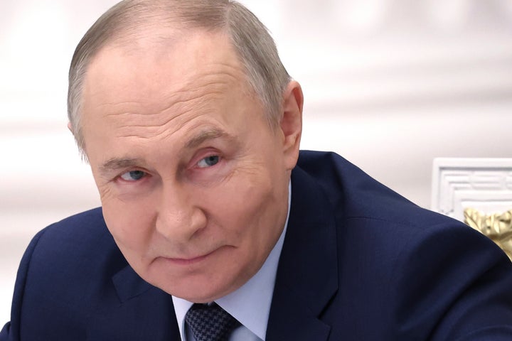 Russian President Vladimir Putin attends a meeting of the Russia - Land of Opportunities Supervisory Board at the Kremlin in Moscow, on May 27, 2025.