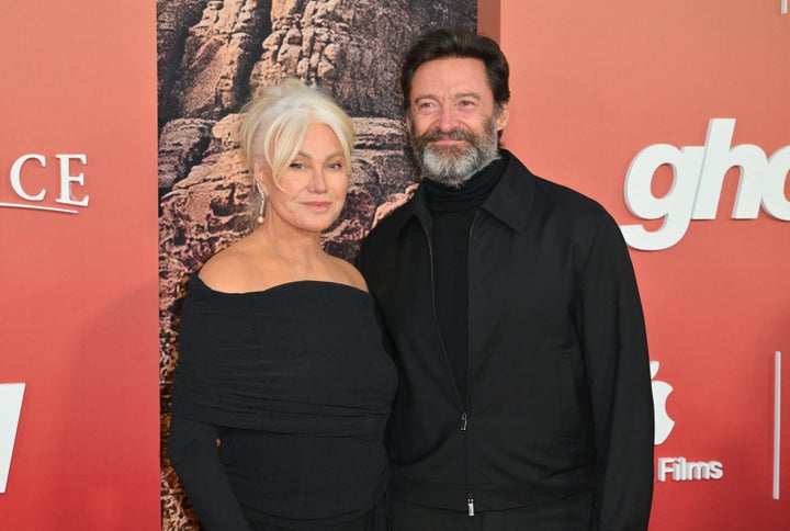 Debora-Lee Furness and Hugh Jackman attend a film premiere in April 2023, a few months before they announced their separation. Furness has requested divorce.