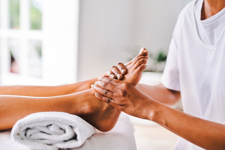 If you're at a salon, ask the technician to use a pumice stone instead of a metal rasp.
