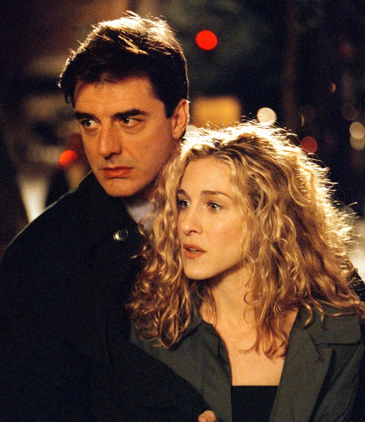 Chris Noth and Sarah Jessica Parker in a scene from "Sex and the City."
