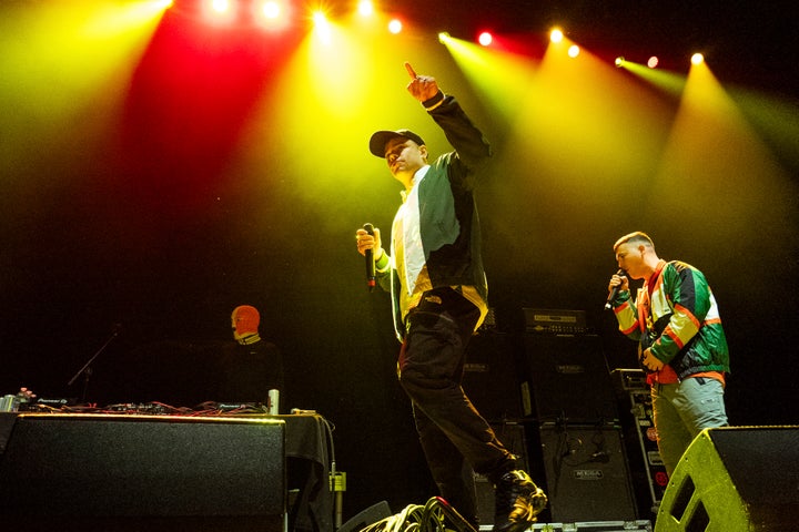 Kneecap performing in Boston last year