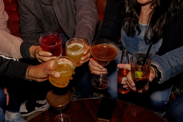 Friends out drinking