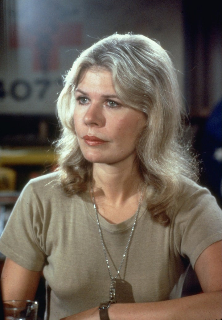Loretta Swit, in disguise like the great Margaret Houlihan, in a television series scene 