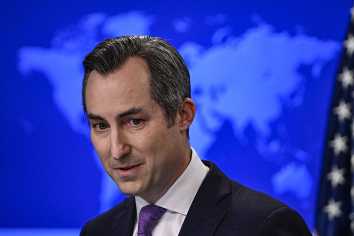 State Department spokesperson Matthew Miller speaks to reporters during the daily press briefing in Washington, D.C., on June 3, 2024.