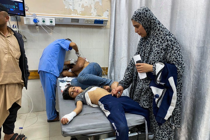 Israeli Forces Kill At Least 27 Folks On Their Manner To Help Website In Gaza 1 Wounded Palestinians receive treatment at Nasser Hospital in southern Gaza, on June 3, 2025, after Israeli forces opened fire on them as they made their way to an aid distribution site operating under a new, widely condemned U.S.-Israeli system.