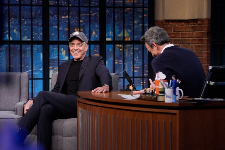 George Clooney Thinks Dye Job Makes Him Look Like He is Having A 'Horrible Midlife Disaster' - The Boston Courier 1 On Monday, the normally salt-and-pepper star told late night host Seth Meyers his dark dye job makes him look like he's going through a "midlife crisis."