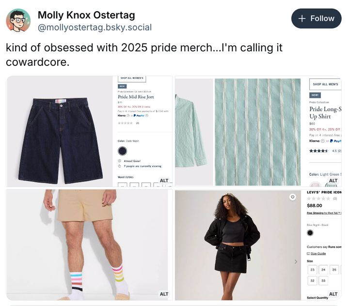 Target isn't the only brand that's released muted Pride merch this year, as a viral tweet showing Levi's and Abercrombie & Fitch's Pride wear shows.