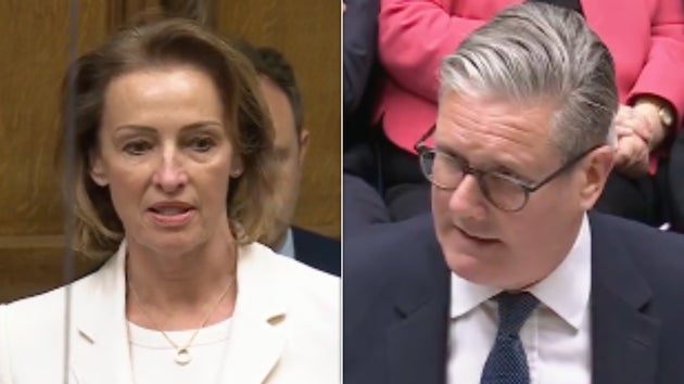 New Reform MP Sarah Pochin and PM Keir Starmer