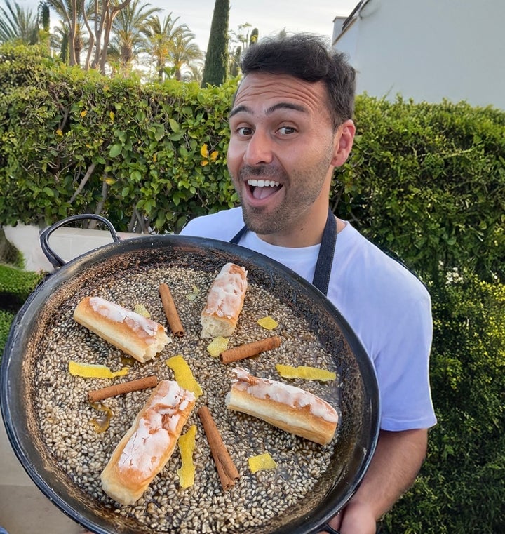Paonessa, shown present pinch an horchata paella, moved to Murcia, successful southeast Spain, 2 years agone and hopes to make it his imperishable home.