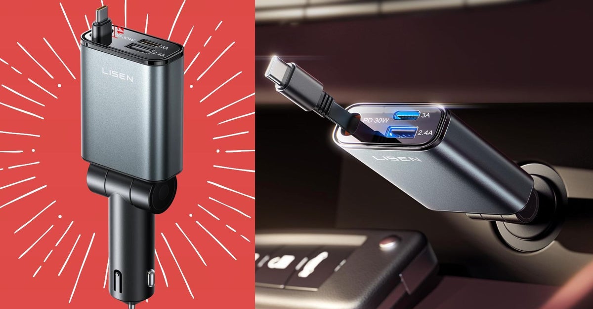Lisen Retractable Car Charger Is 40% Off Today