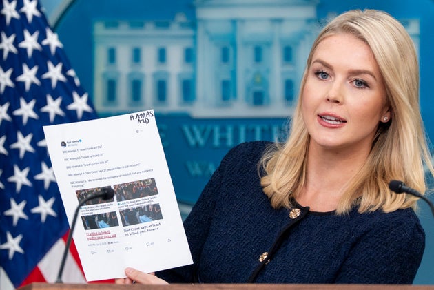 White House press secretary Karoline Leavitt criticised the BBC's Gaza war coverage during a press briefing in June.