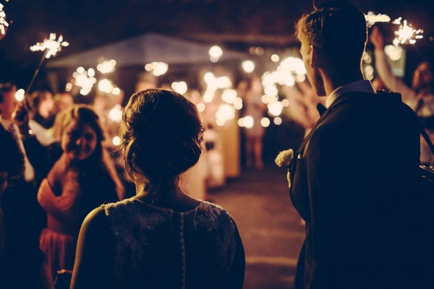 Couple at a wedding