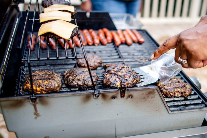 Use a spatula to flip your burger but never to press it down.