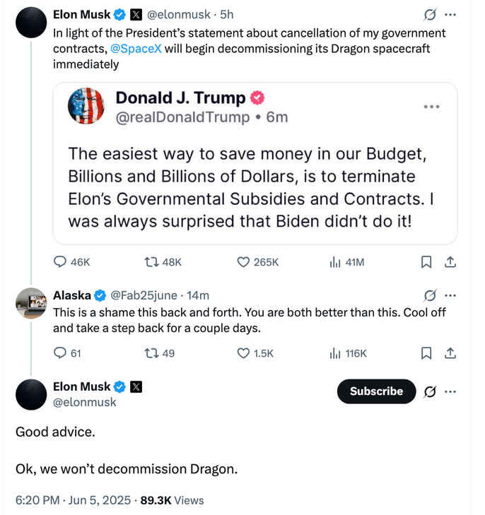 Trump, musk collide with spending while Republicans reflect