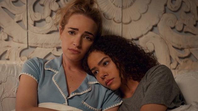 Brianne Howey and Antonia Gentry in season three of Ginny & Georgia