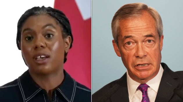 Kemi Badenoch and Nigel Farage