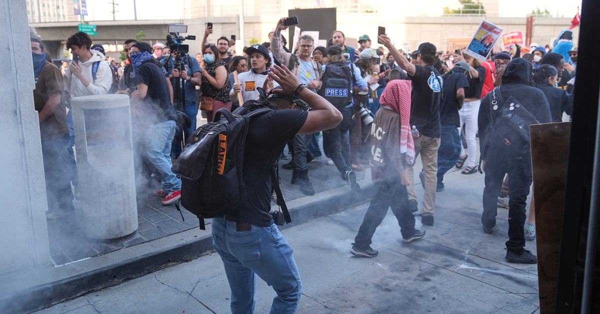 Immigration Authorities Carry Out Enforcement Activity Across Los Angeles Amid Crowds Of Protesters