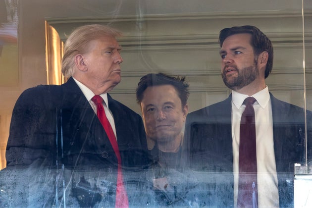 Donald Trump, Tesla CEO Elon Musk and Vice President-elect JD Vance
