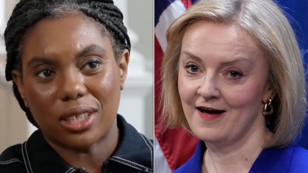 Kemi Badenoch speaking to the BBC about Liz Truss
