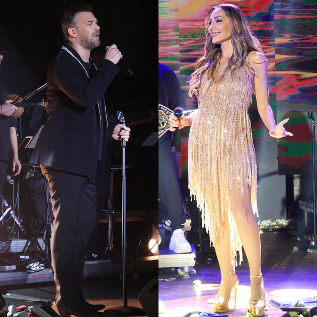 Ο Γιώργος Σαμπάνης και η Δέσποινα Βανδή.