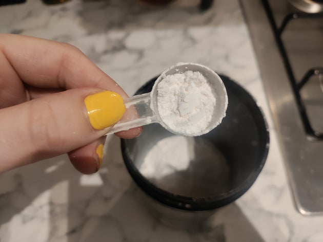 Creatine in a scoop