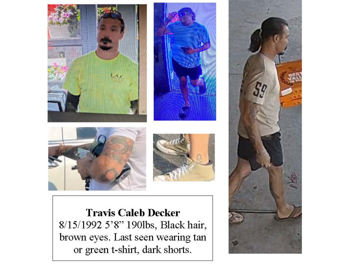 Travis Decker, 32, is wanted after his three young daughters were found dead after going to visit him.