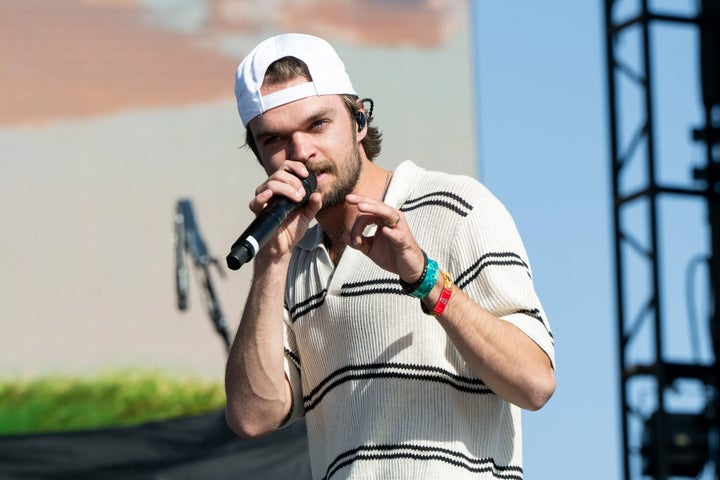 Conner Smith, in the photo acting at the Stagecoach Music Festival in April, is accused of not giving the right of passage to a fatal collision with a pedestrian.