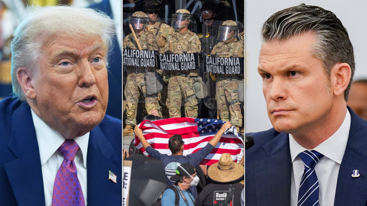 Donald Trump, California National Guard, Pete Hegseth