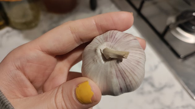 Purple garlic