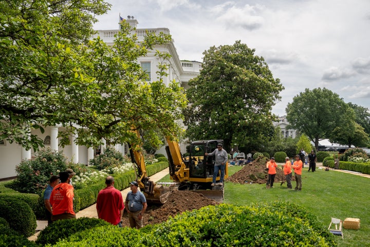 Trump had discussed his Rose Garden plans earlier this year.